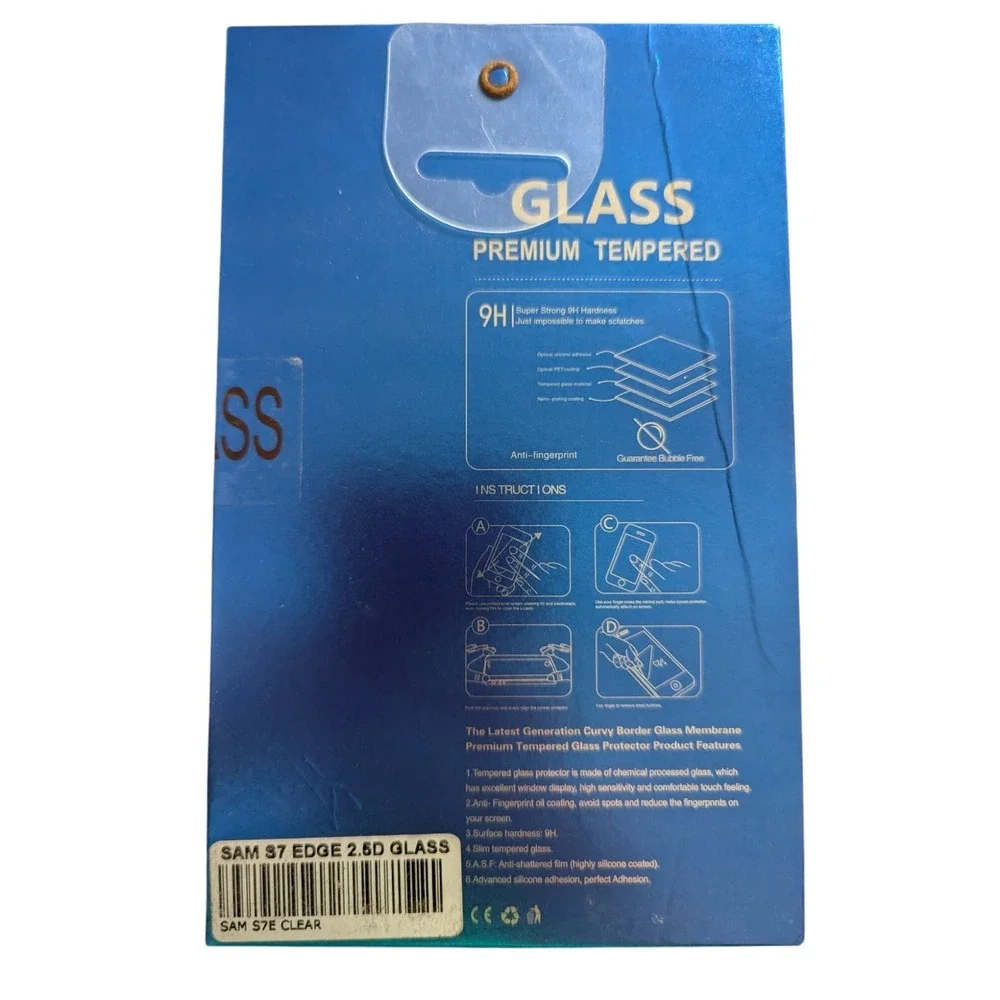 L1. Glass Tempered‎ Glass Clear Screen Protector For Samsung Galaxy S7 Edge